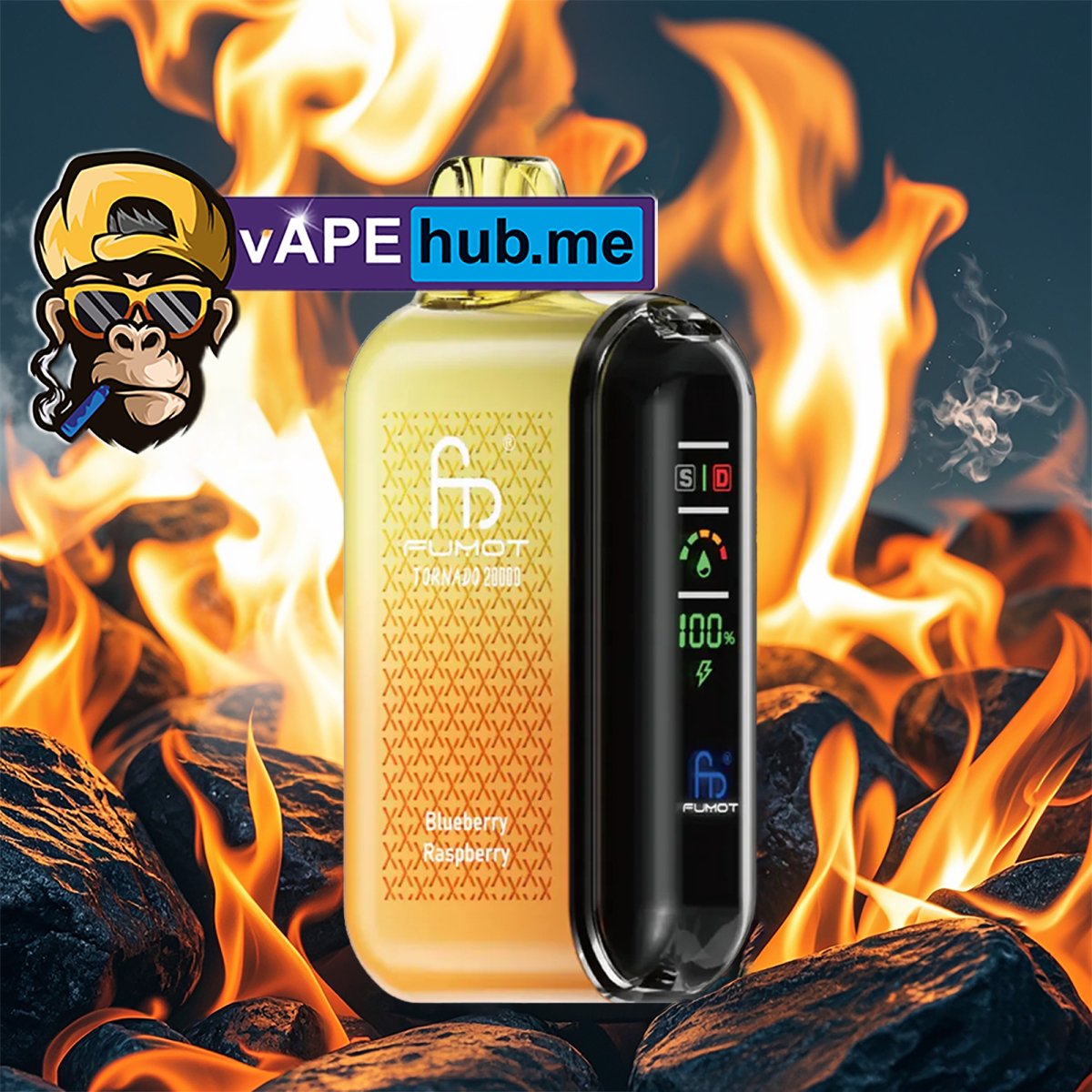 FUMOT Tornado 20000 Blueberry Raspberry - VapeHub