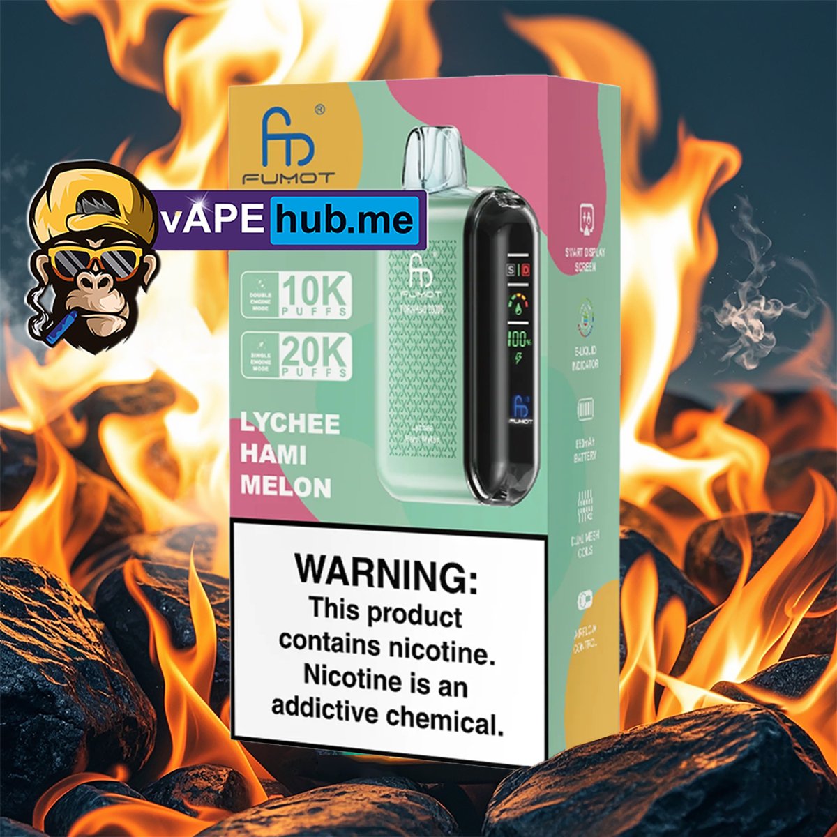 FUMOT Tornado 20000 Lychee Hami Melon - VapeHub