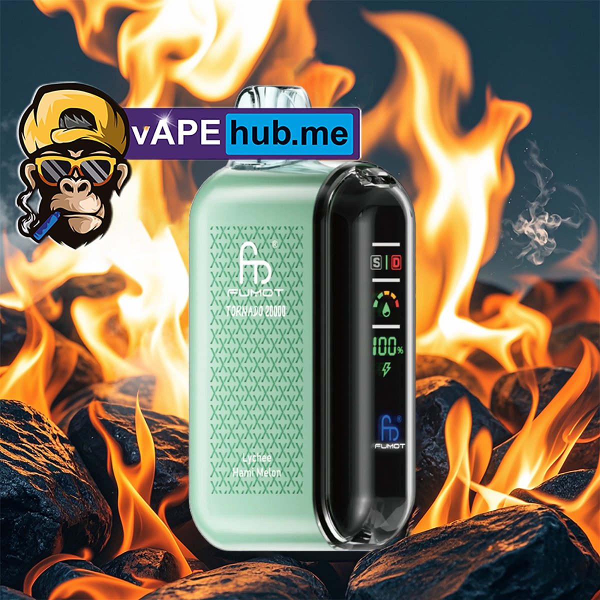 FUMOT Tornado 20000 Lychee Hami Melon - VapeHub