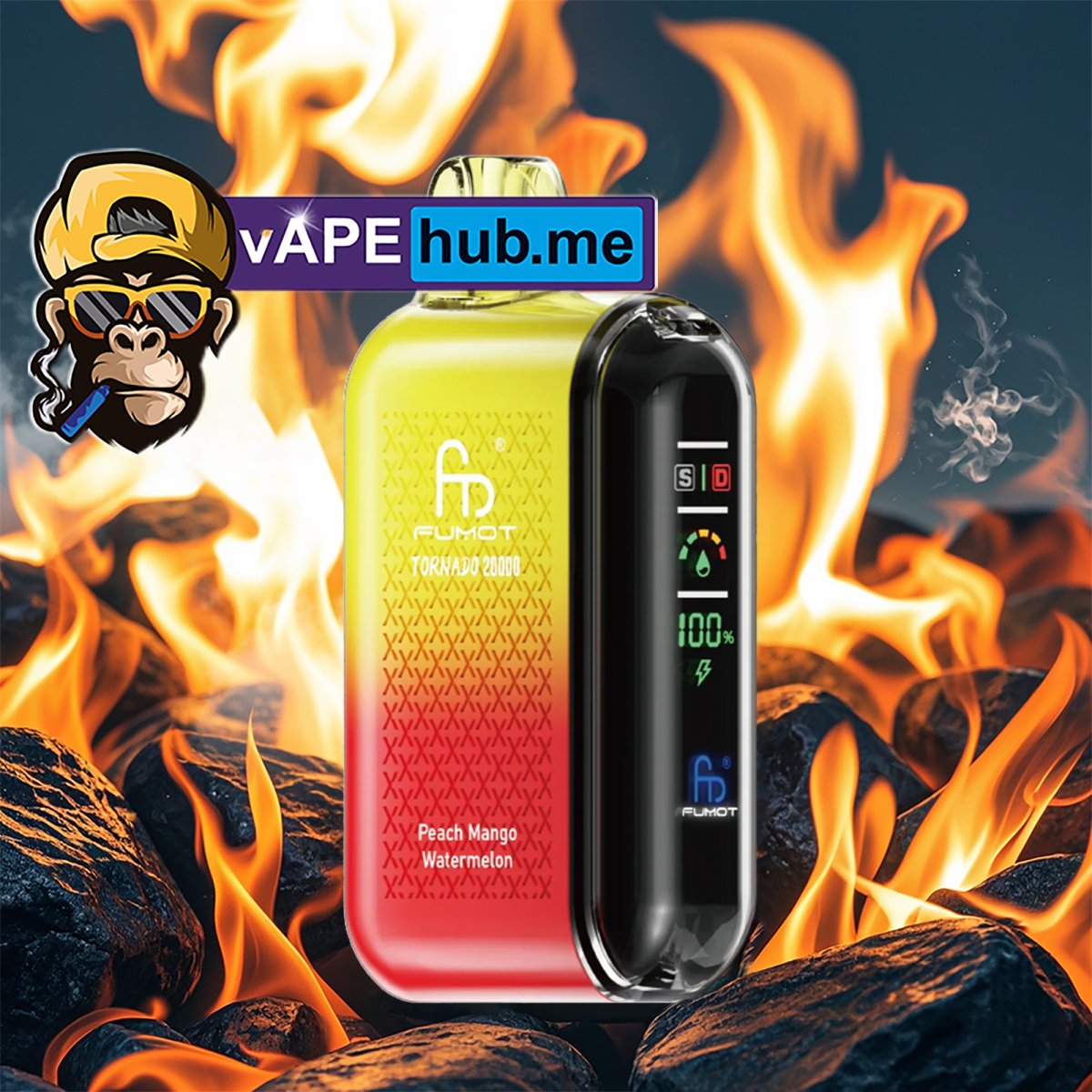 FUMOT Tornado 20000 Peach Mango Watermelon - VapeHub