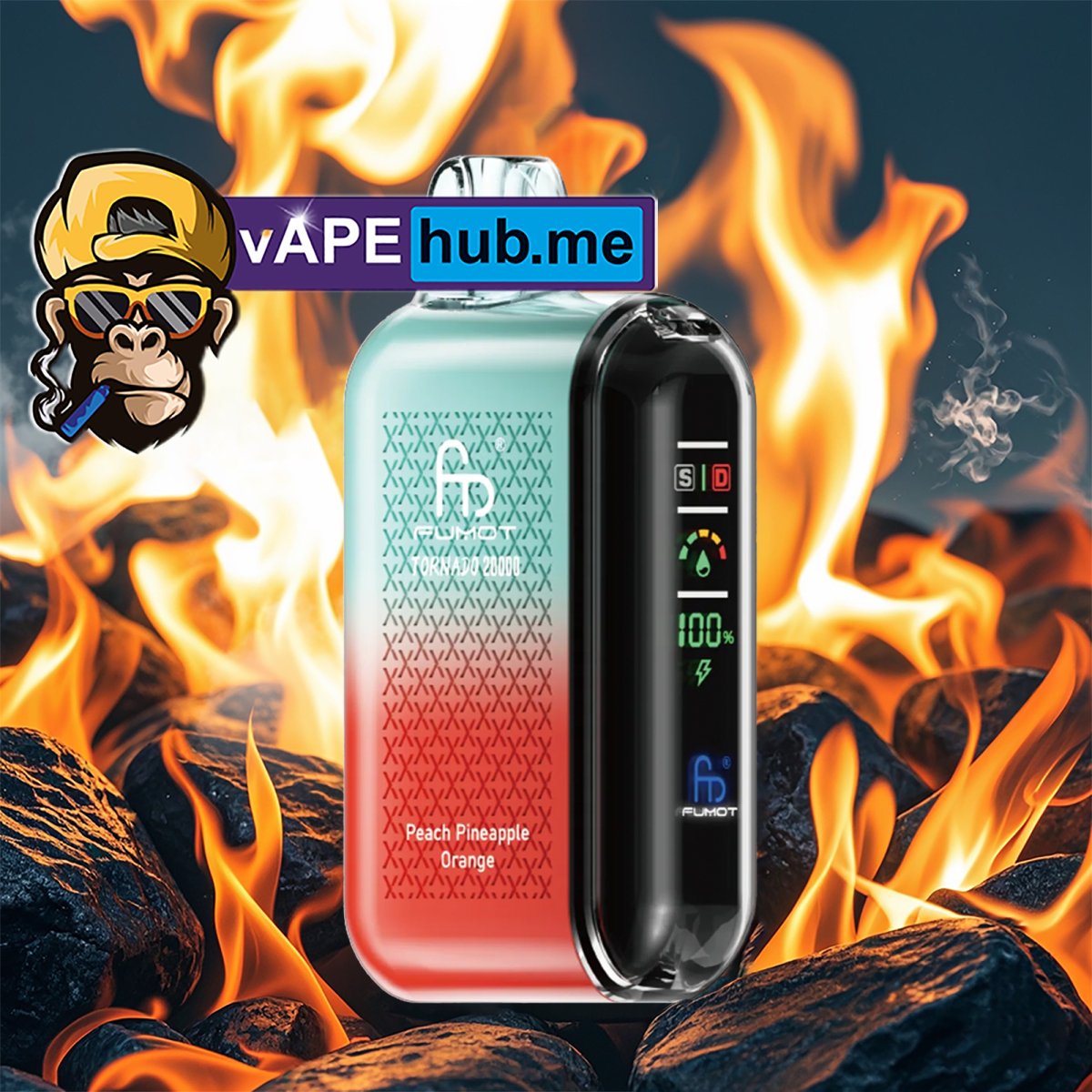 FUMOT Tornado 20000 Peach Pineapple Orange - VapeHub