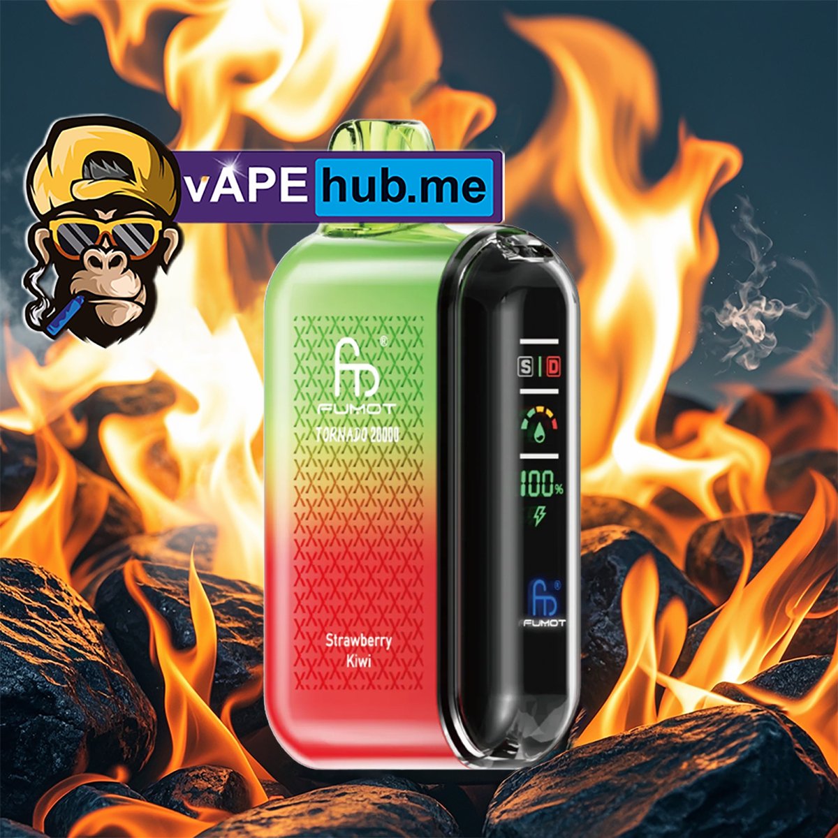 FUMOT Tornado 20000 Strawberry Kiwi - VapeHub