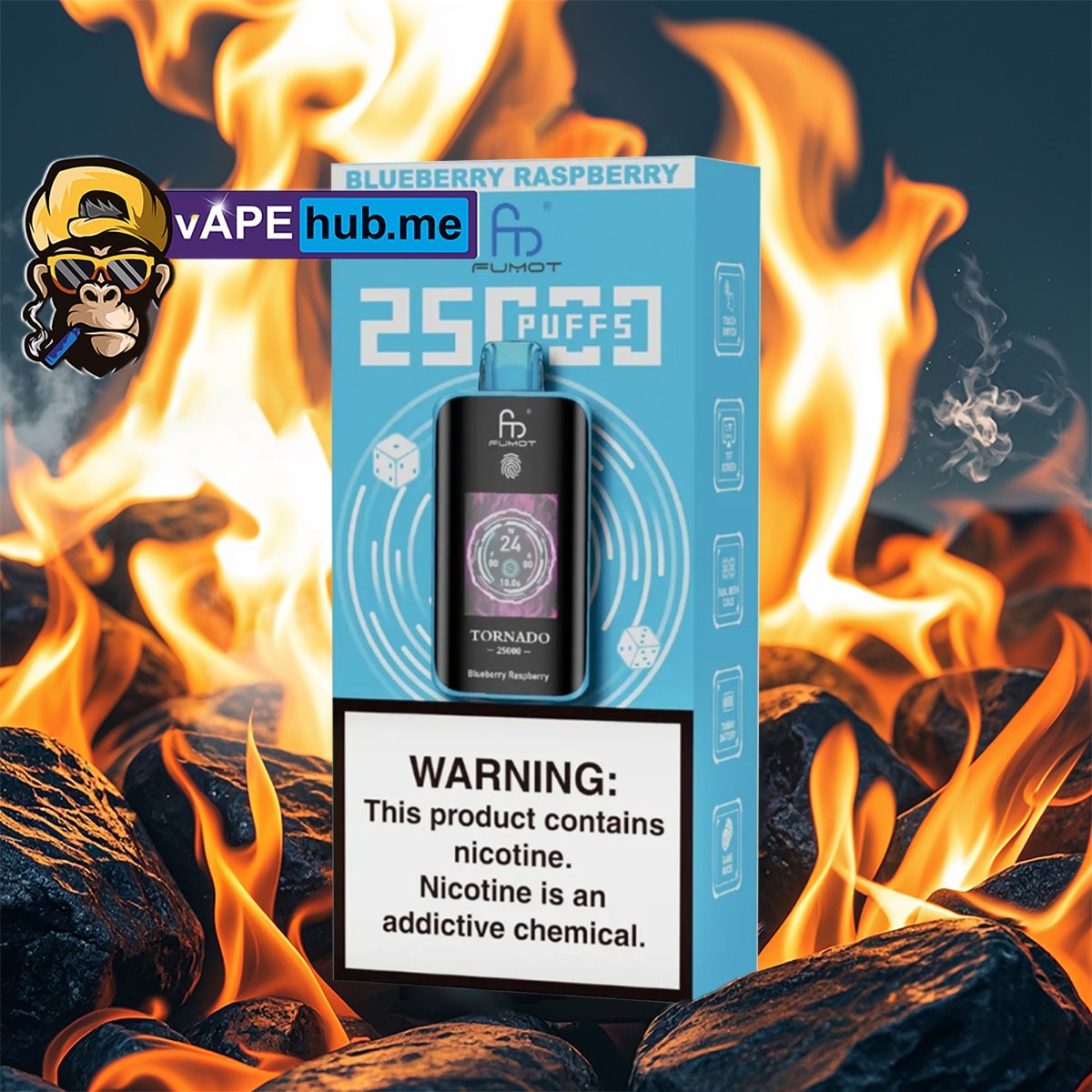 RandM Tornado 25000 Blueberry Raspberry - VapeHub