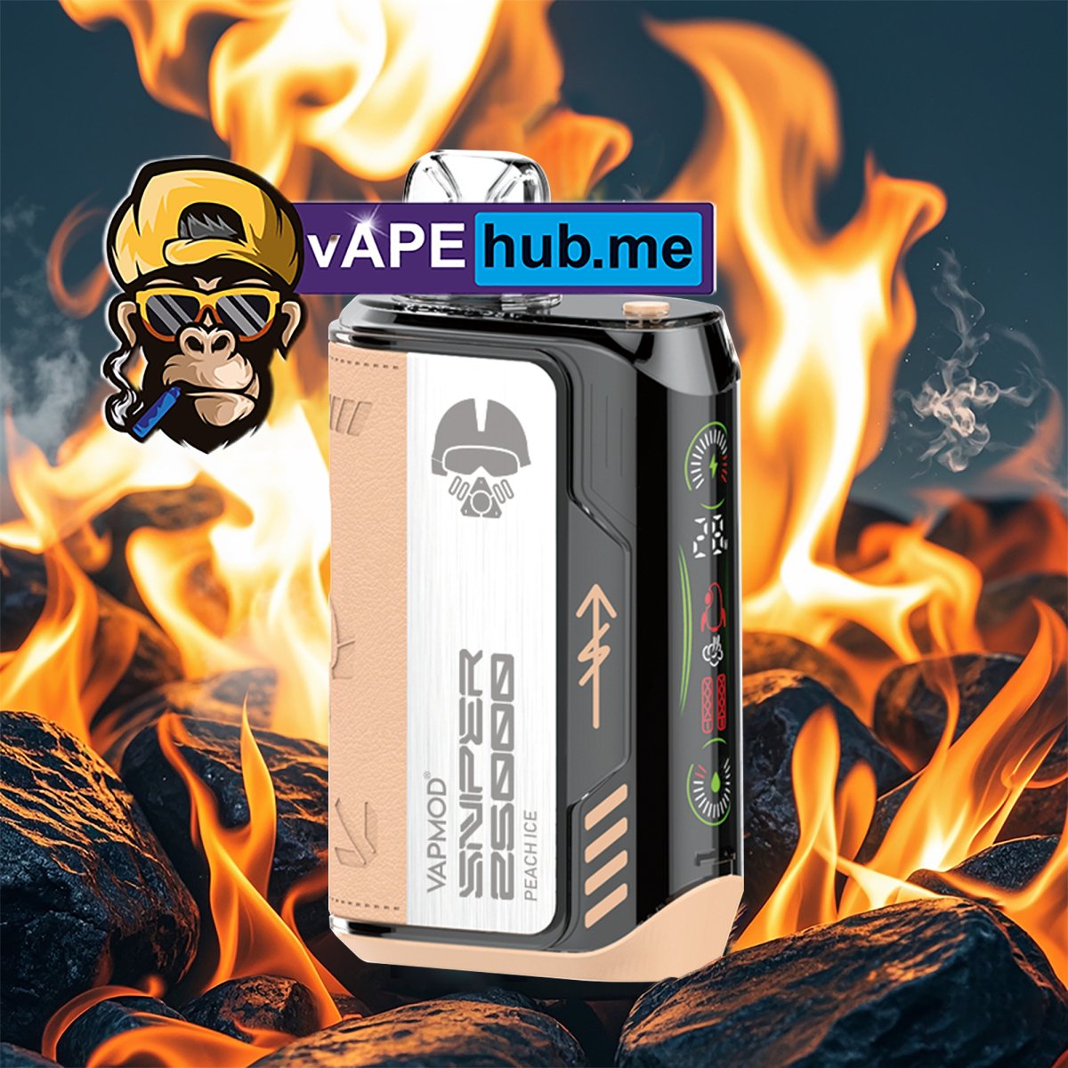 VAPMOD SNIPER 25000 Peach Ice - VapeHub