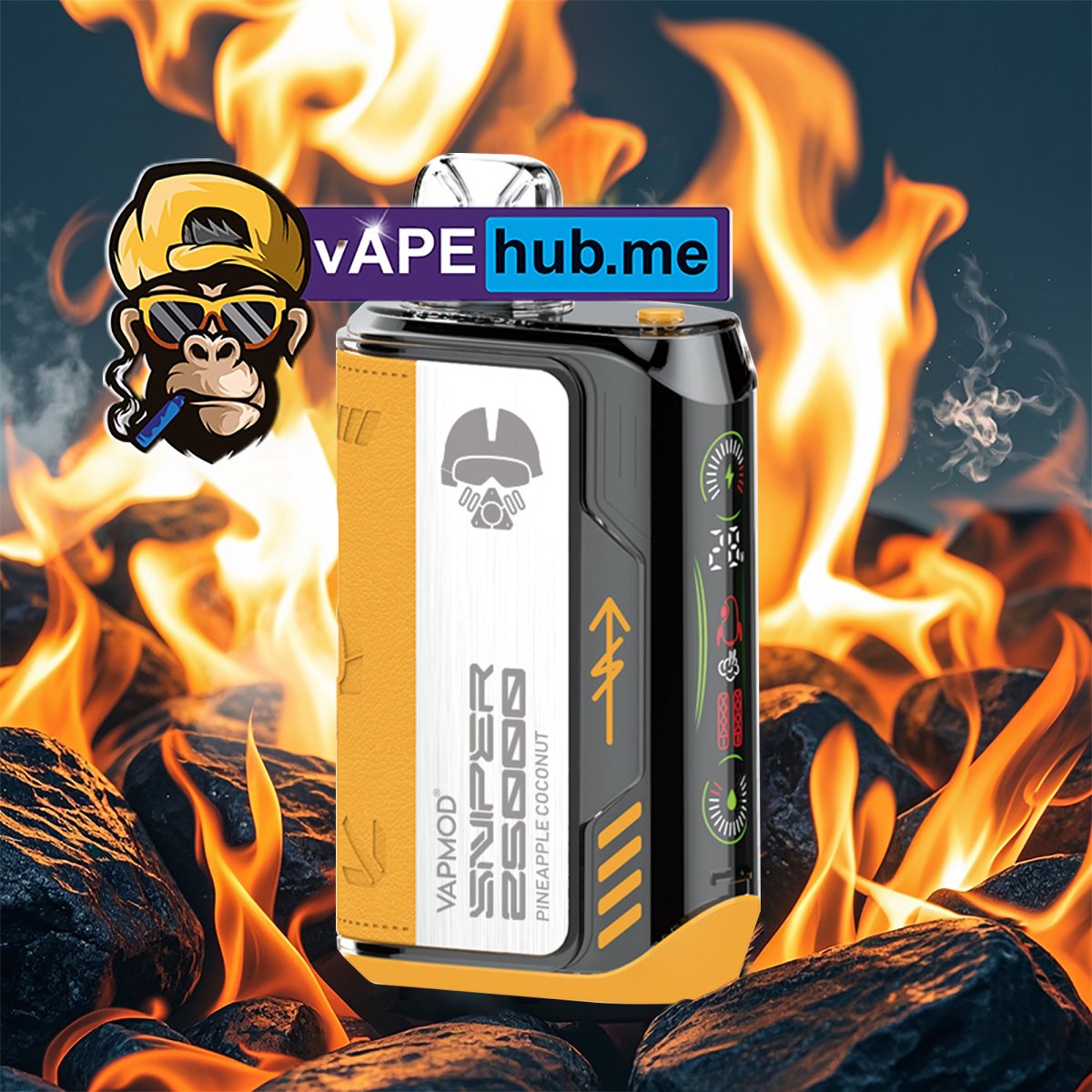 VAPMOD SNIPER 25000 Pineapple Coconut - VapeHub