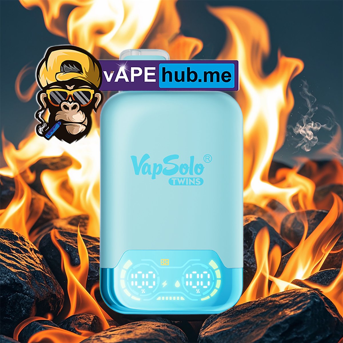 VapSolo Twins 20000 Blueberry Ice & Fizzy Cherry - VapeHub