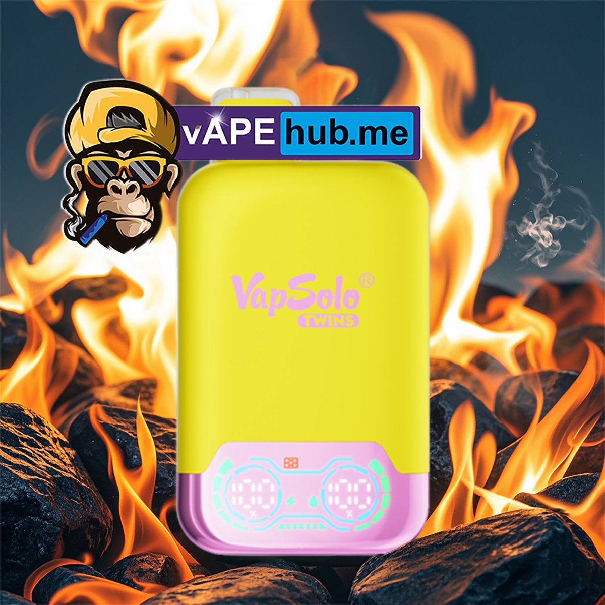 VapSolo Twins 20000 Strawberry Banana & Fizzy Cherry - VapeHub