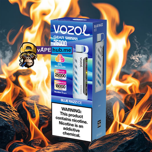 VOZOL Gear Shisha 25000 Blue Razz Ice - VapeHub